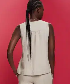 Esprit Linen Top Light Taupe