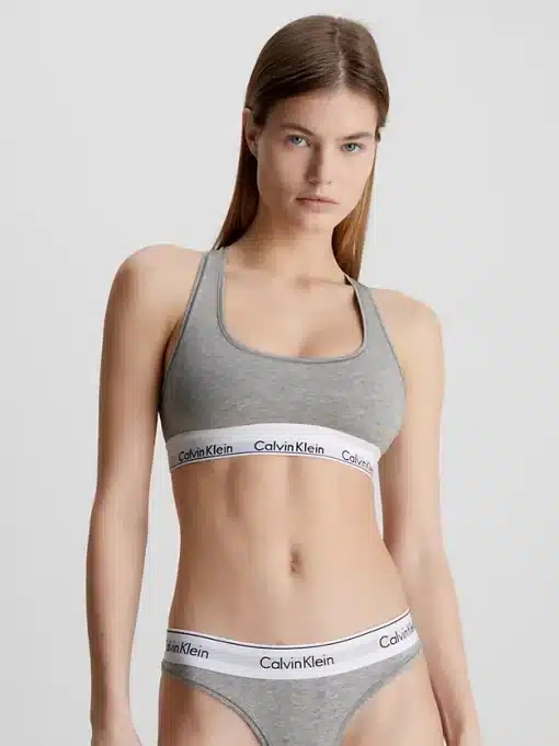 Calvin Klein Modern Cotton Bralette Grey Heather