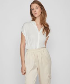 Vila Jamie Dropped Shoulder Shirt Cloud Dancer