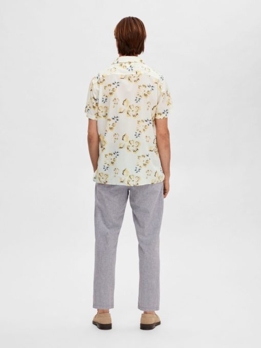 Selected Homme Regviggo Aop Shirt Egret