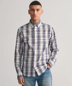 Gant Poplin Check Shirt Eggshell