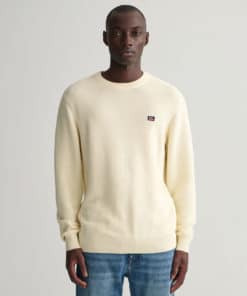 Gant Light Texture C-Neck Sweater Cream