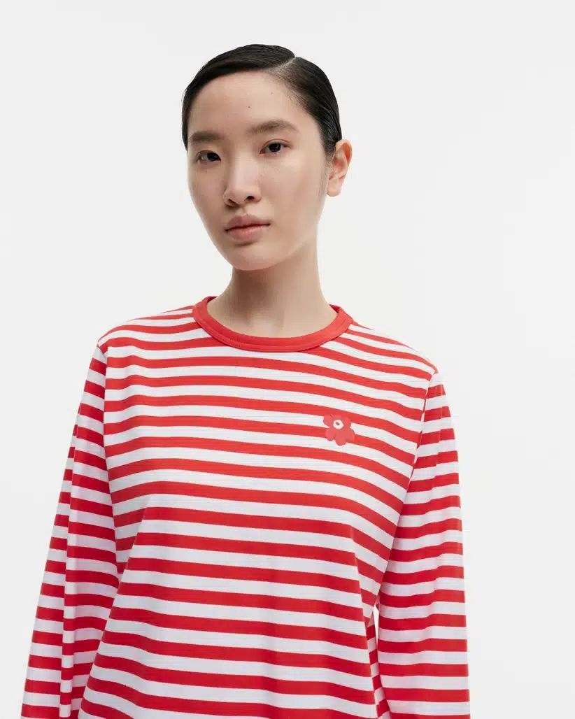 【2024SS】マリメッコ/Tasaraita Relaxed Longsleeve カットソー Buy Marimekko Tasaraita Relaxed Long Sleeve Glitter