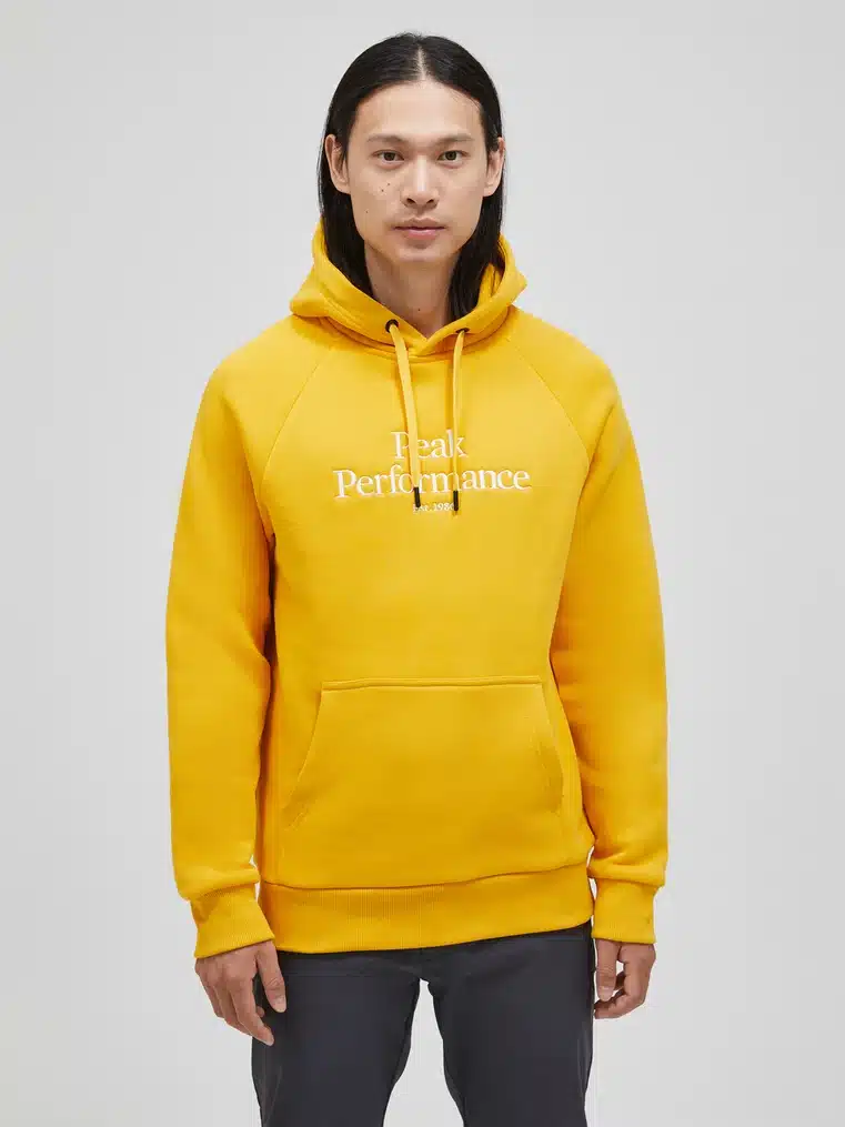 Peak performance hoodie inverno yellow