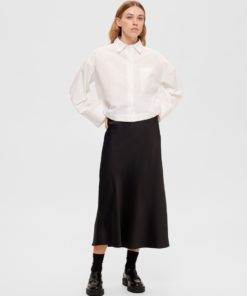 Selected Femme Lena Midi Skirt Black