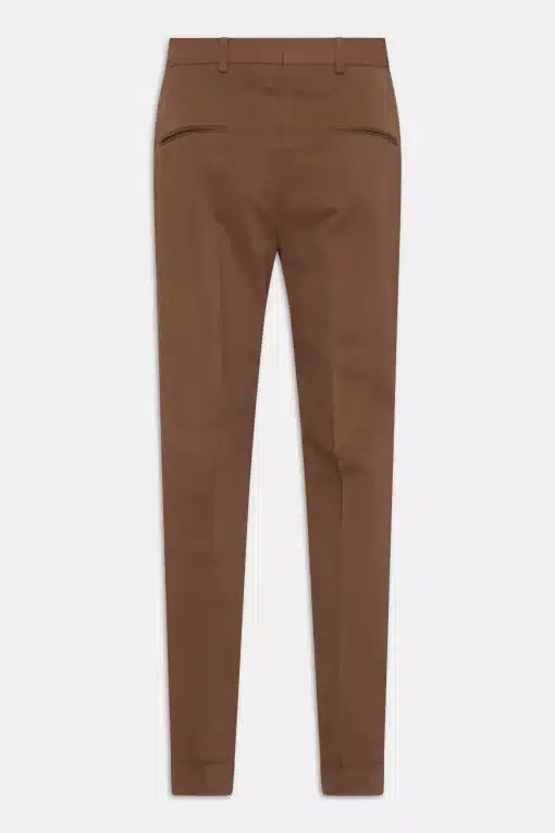 Oscar Jacobson Denz Turn Up Chinos Brown