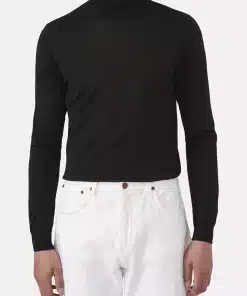 Oscar Jacobson Cole Rollneck Black