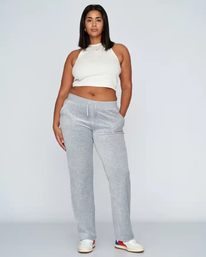 Buy Juicy Couture Classic Velour Del Ray Pant Silver Marl Scandinavian Fashion Store