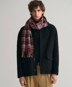 Gant Multi Check Scarf Plumped Red