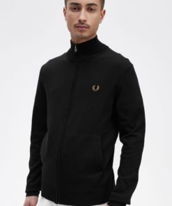 Fred Perry Classic Zip Through Cardigan Black