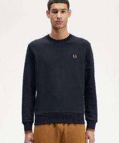 Fred Perry Crew Neck Sweatshirt Navy