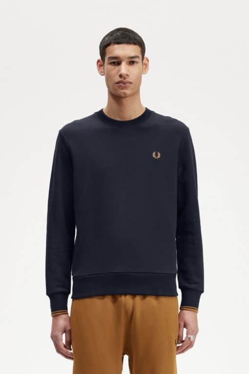 Fred Perry Crew Neck Sweatshirt Navy