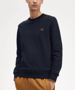 Fred Perry Crew Neck Sweatshirt Navy