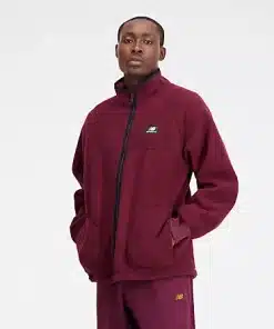 New Balance Athletics Polar Fleece Full Zip Burgundy