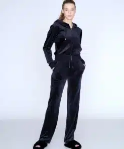 Juicy Couture Classic Velour Robertson Zip Hoodie Night Sky