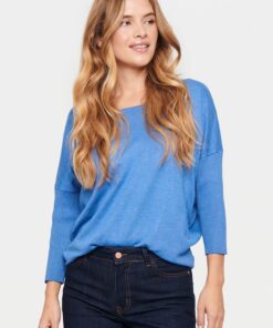 Saint Tropez Milasz Pullover Dutch Blue Melange