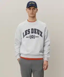 Les Deux University Sweatshirt Snow Melange/Dark Navy