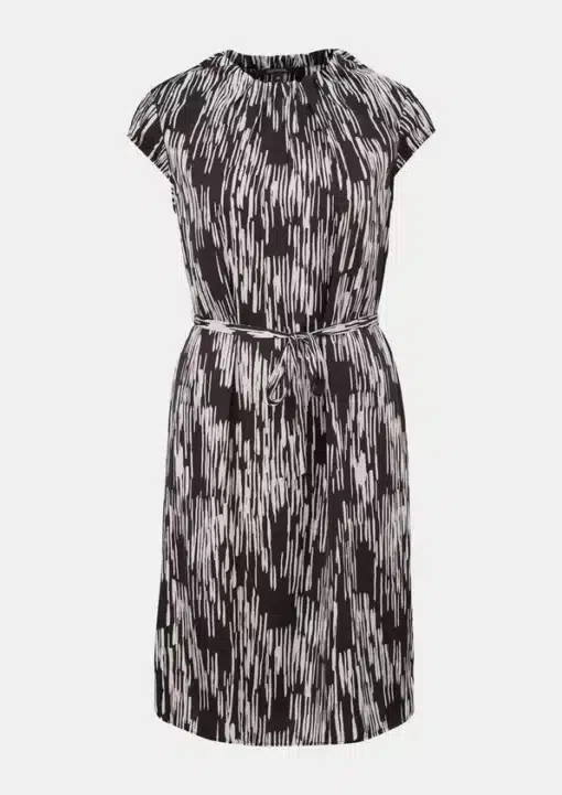 Comma, Print Dress Black