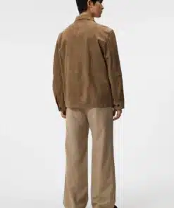 J.Lindeberg Walt Suede Overshirt Walnut