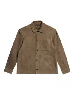 J.Lindeberg Walt Suede Overshirt Walnut