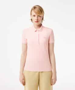 Lacoste L.12.D Slim Fit Stretch Mini Pique Polo Shirt Light Pink