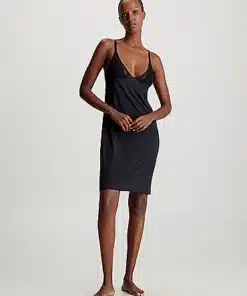 Calvin Klein Full Slip Nightdress Black