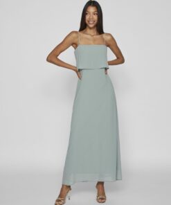 Vila Milina Strap Maxi Dress Green Milieu