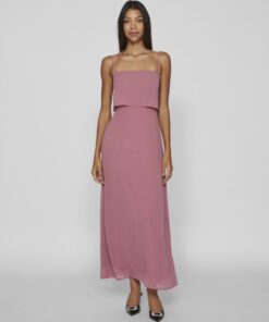 Vila Milina Strap Maxi Dress Mesa Rose