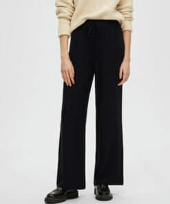 Selected Femme Viva-Gulia Long Linen Pant Black