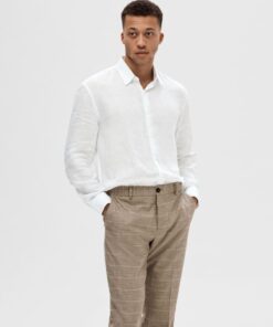 Selected Homme Regkylian Linen Shirt White