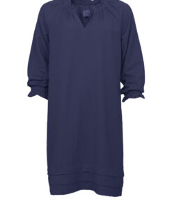 STI Khloenna Linen Tunic Dress Dark Blue
