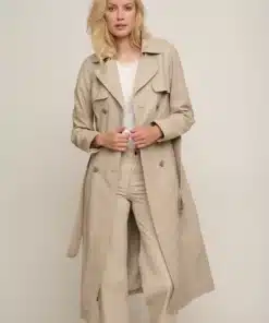 Rino & Pelle Edinia Leather Trenchcoat Salt