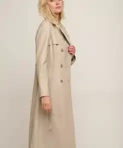 Rino & Pelle Edinia Leather Trenchcoat Salt