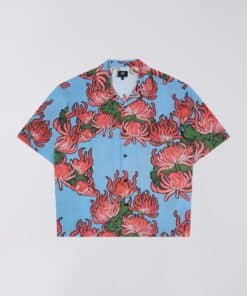 Edwin Kiku Shirt Aop Cretonne Blue/Red