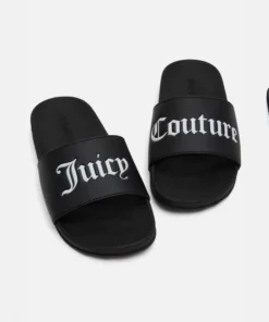 Juicy Couture Carmen Collegiate PU Slider Black