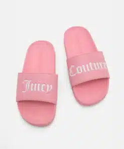 Juicy Couture Carmen Collegiate PU Slider Candy Pink