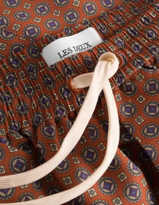 Les Deux Stan AOP Swim Shorts Terracotta/Pineapple
