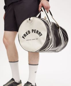 Fred Perry Classic Barrel Bag Black/Ecru