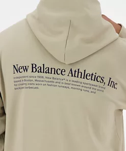 New Balance Athletics Embroidered Hoodie Stoneware