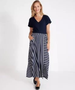 Holebrook Asta Skirt Navy/White