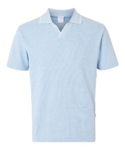 Selected Homme Adley Waffle Polo Cashmere Blue
