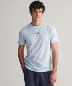 Gant Contrast Small Logo T-shirt Fresh Blue