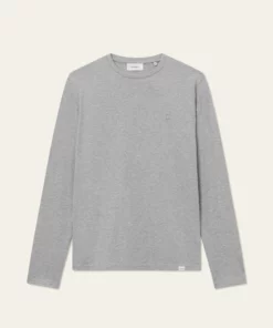 Les Deux Nørregaard LS T-Shirt Tonal Grey Melange