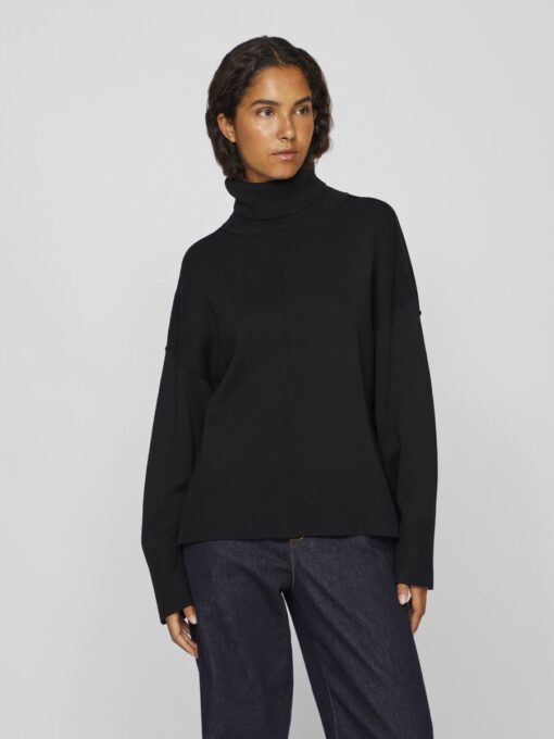 Vila Ostria Rollneck Knit Black Beauty