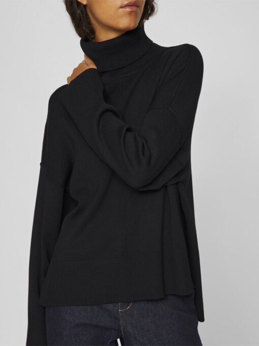 Vila Ostria Rollneck Knit Black Beauty