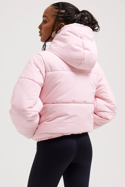 Juicy Couture Margie Aqua Activated Print Puffer Almond Blossom