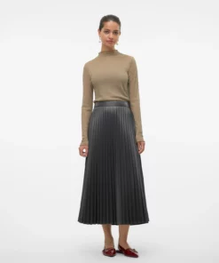 Vero Moda Bella Holly Coated Skirt Asphalt