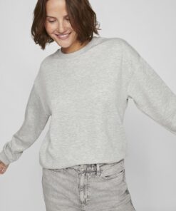 Vila Sandy Sweatshirt Light Grey Melange