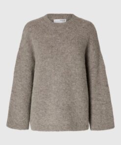 Selected Femme Gabella O-Neck Knit Steel Gray