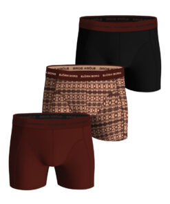Björn Borg Cotton Stretch Boxer 3-pack Black/Print/Red